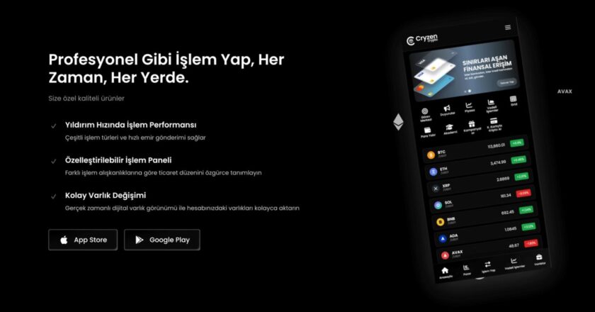 Cryzen kripto ile Türkiye’de güvenilir ve hızlı kripto yatırımının yeni adresi