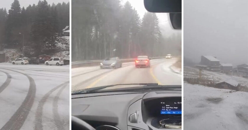 Uludağ karla kaplandı